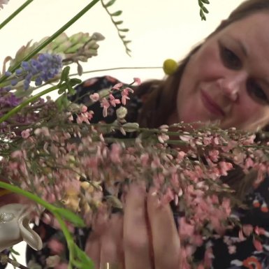 A scented spring flower arrangement