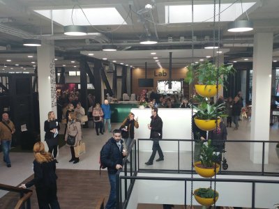 Interesting green objects designed by Flower Factor in new city hall Zoetermeer